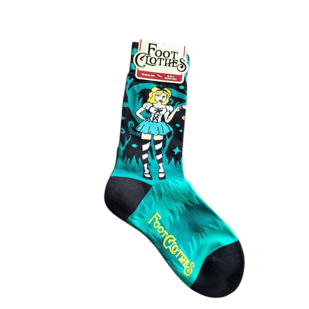 Foot Clothes Alice's Adventures in Wonderland Inspired Gothic Beauty Socks 5-13